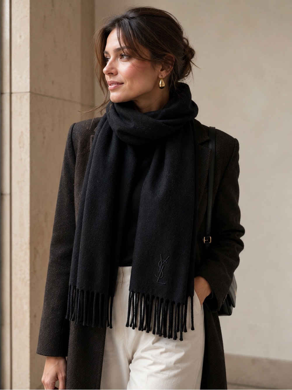 YSL Yves Saint Laurent scarf - Picture 3 of 7